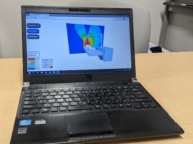 PCのブラウザで動作するWebXR教材