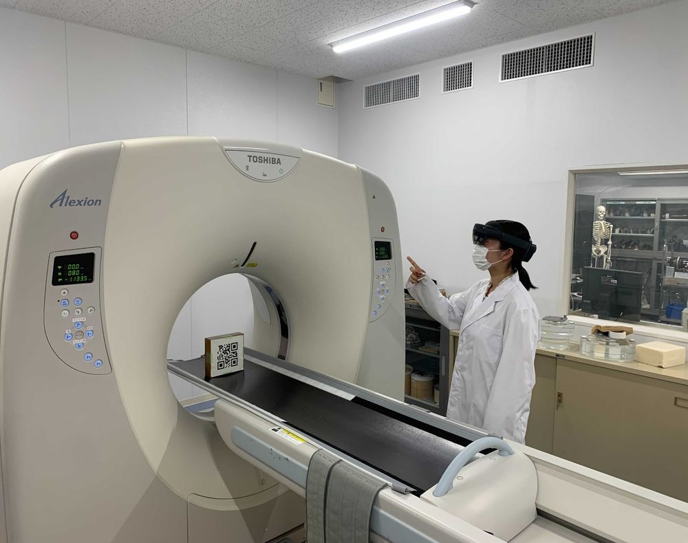 CT室での散乱線可視化の実習