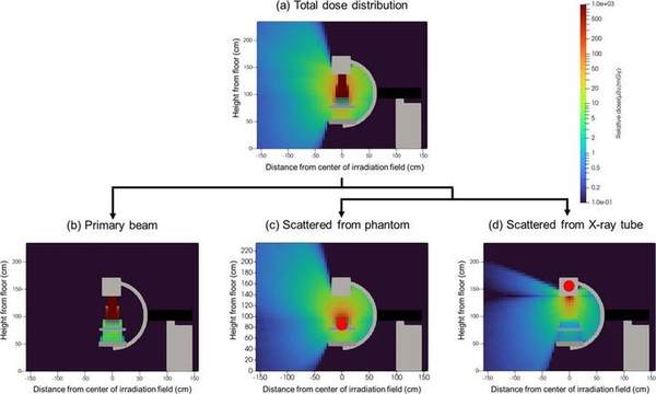 Dose distribution by scatter source
